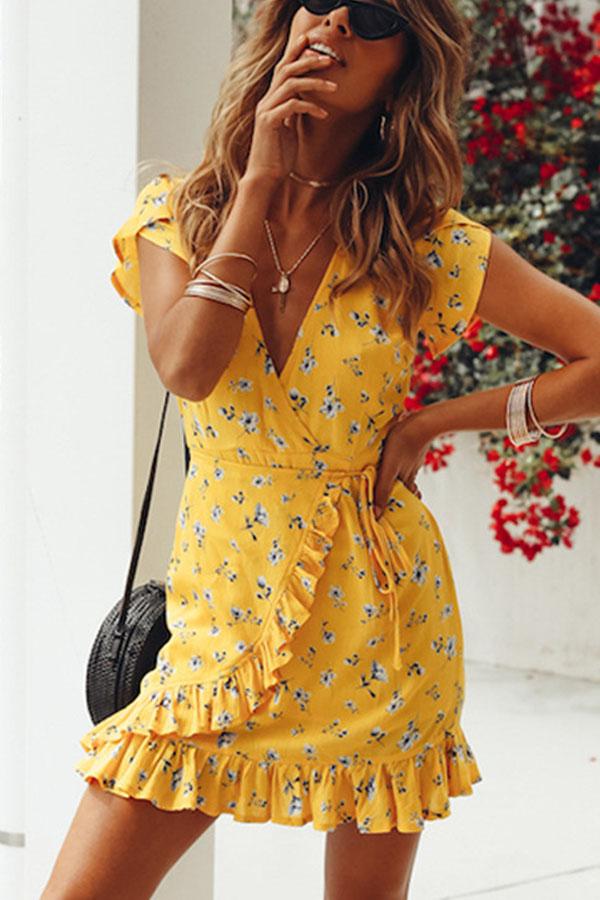 casual floral mini dress