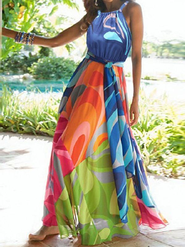 floral beach maxi dress