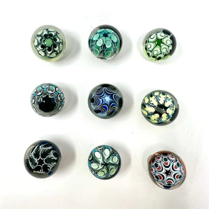 Oni Glass Dot Stack Marbles with Slurper Set - POSITIVE VIBES
