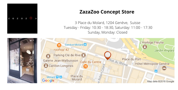 Zazazoo Place du Molard Geneve Where to buy APPAREAL