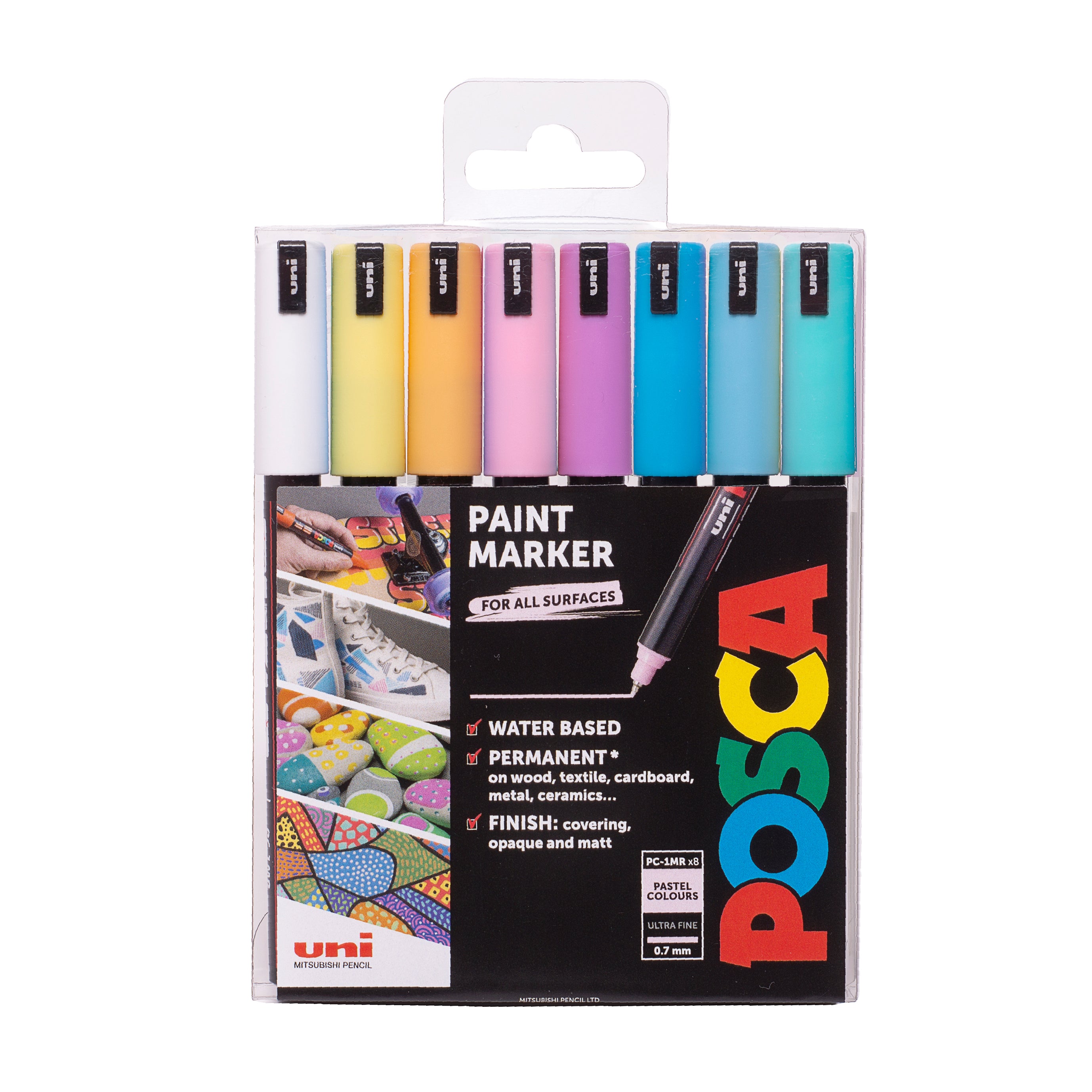 Uni Posca 54 Piece Case - Water Based Acrylic Paint Marker Pen Bundle