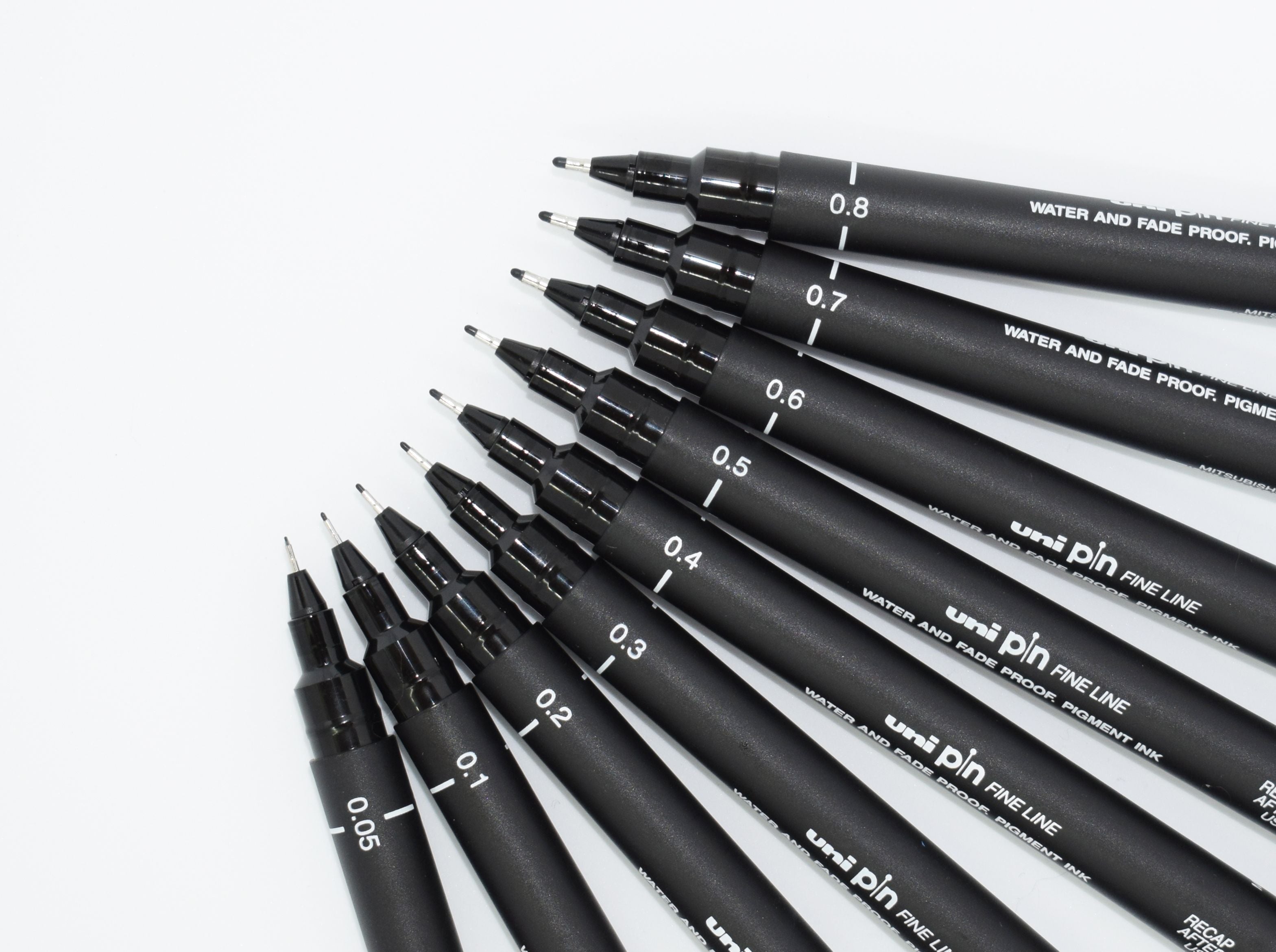 Uni-Ball Pin Drawing Pens - 0.6mm, 0.7mm, 0.9mm, 1.0mm, 1.2mm