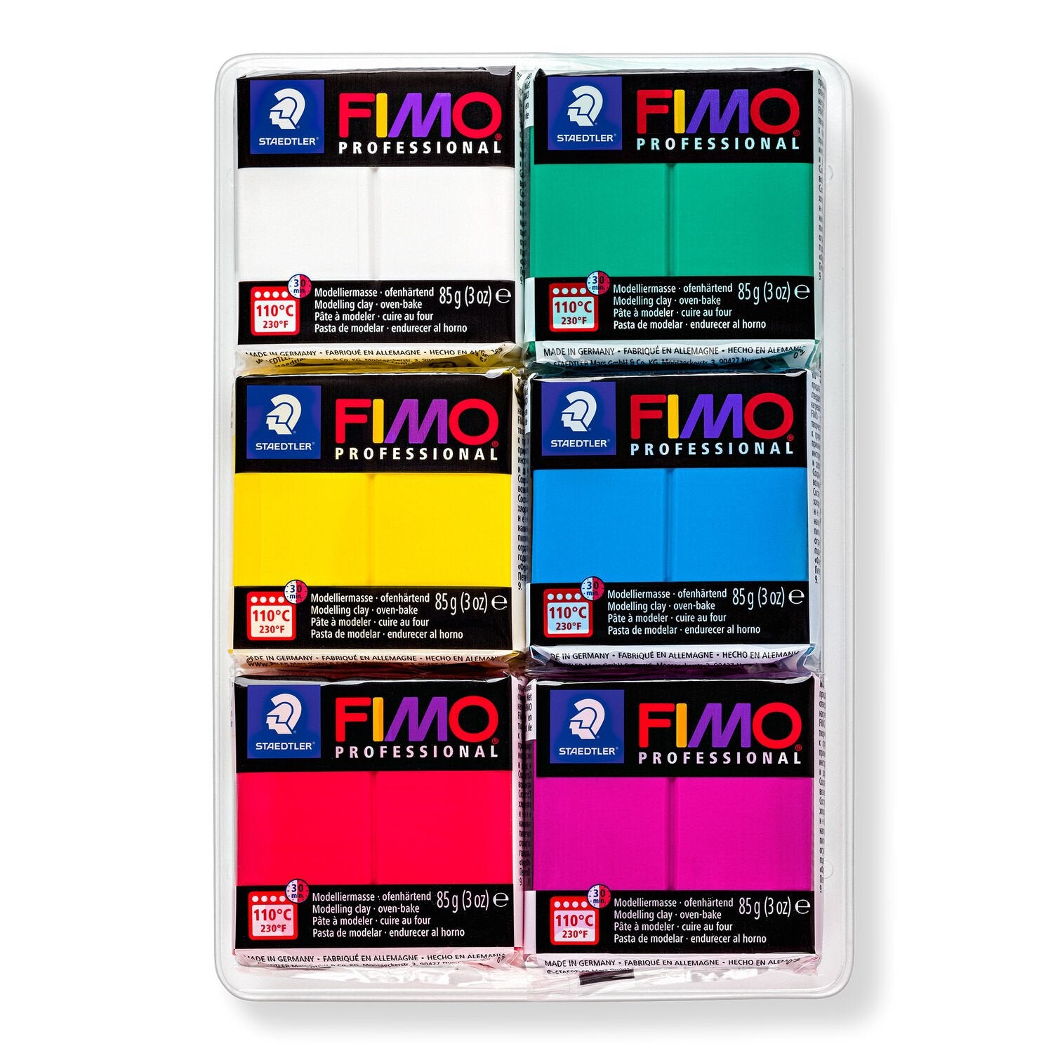 FIMO XXL Kit 8023 15 Tools & Accessories plus Full Sized 57g Blocks x