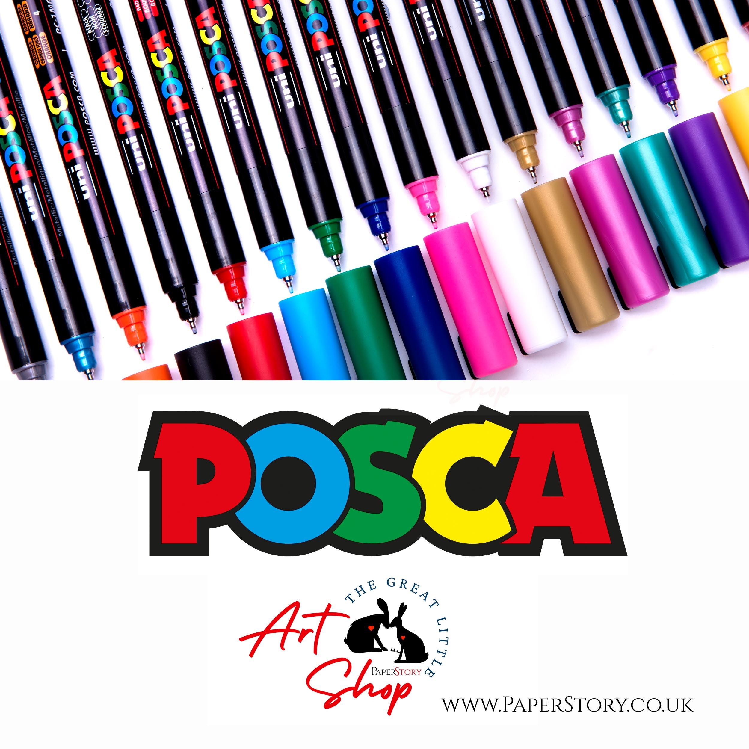 POSCA Desk Set Art Paint Marker Pens Various Colours Christmas Gift Art Sets  Drawing, Canvas, Metal, Terracotta, Paper, Wood Markers 