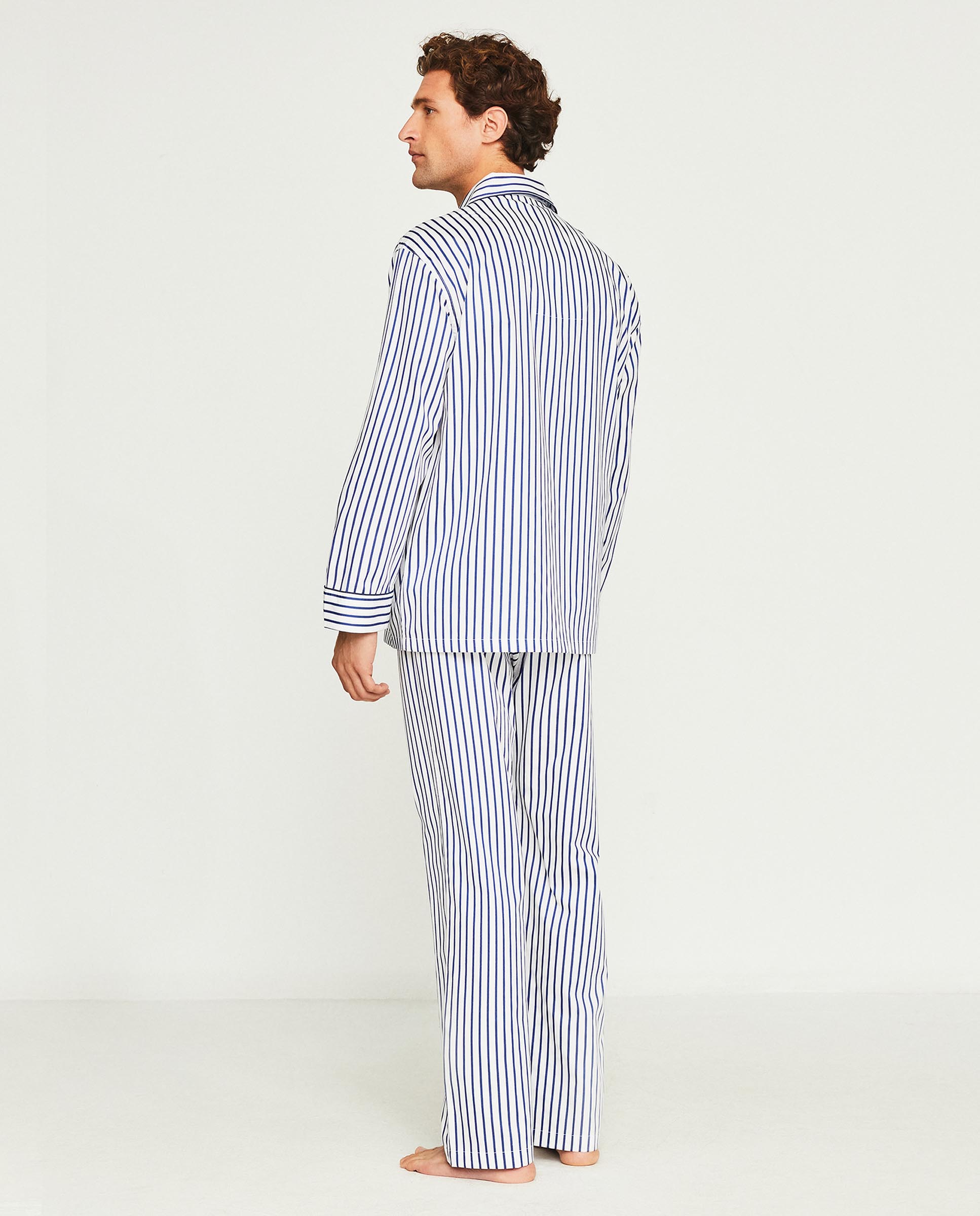 Striped Silk Long Pyjamas Set by NOT JUST PAJAMA