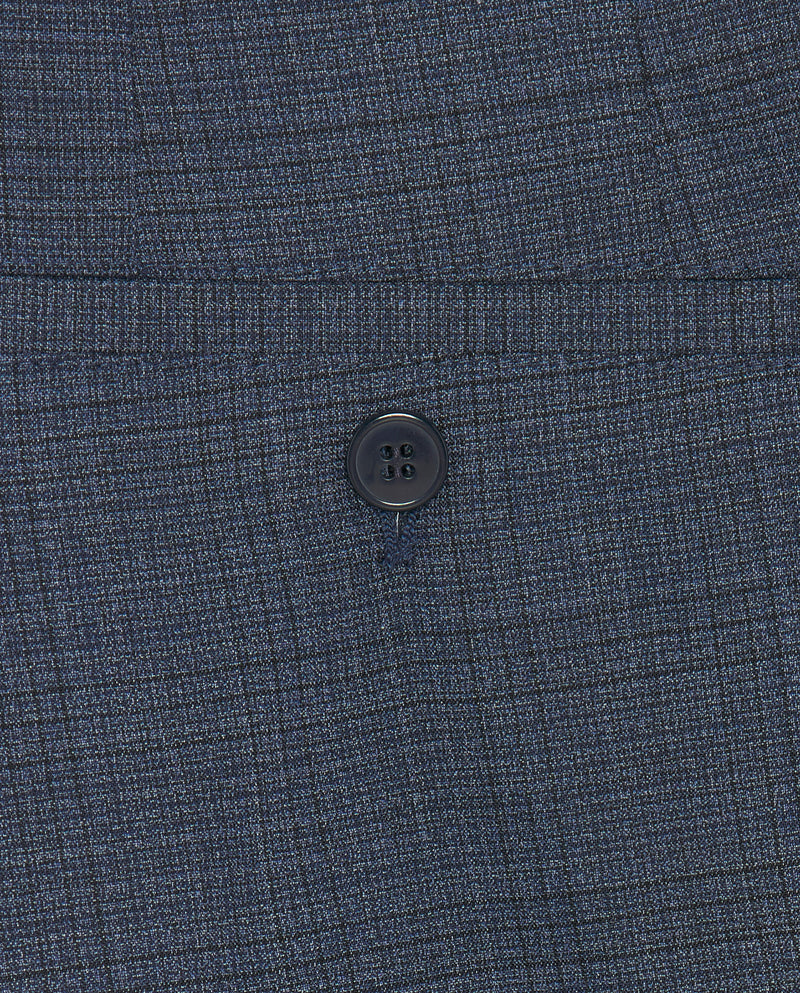 Blue plaid formal trousers