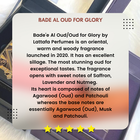 Bade'e Al Oud for Glory by Lattafa 100ml EDP Spray Perfume - Badee – Triple  Traders