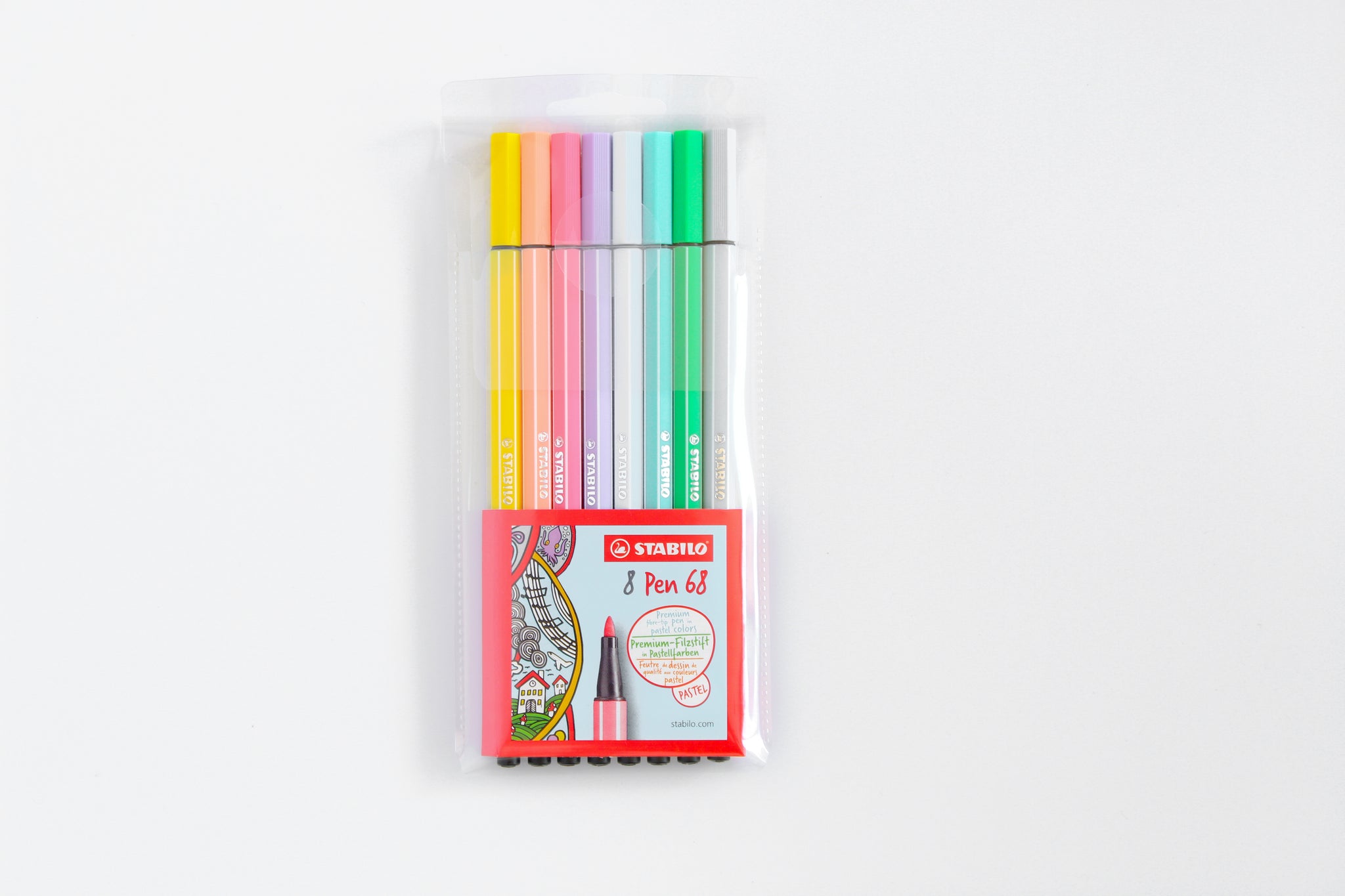 pastel coloured felt tip pens