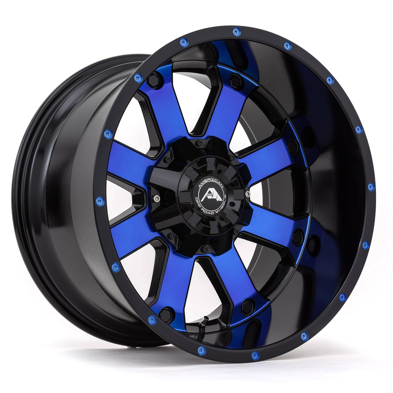 American Off-Road A108 - Black Machine Face Blue Tint