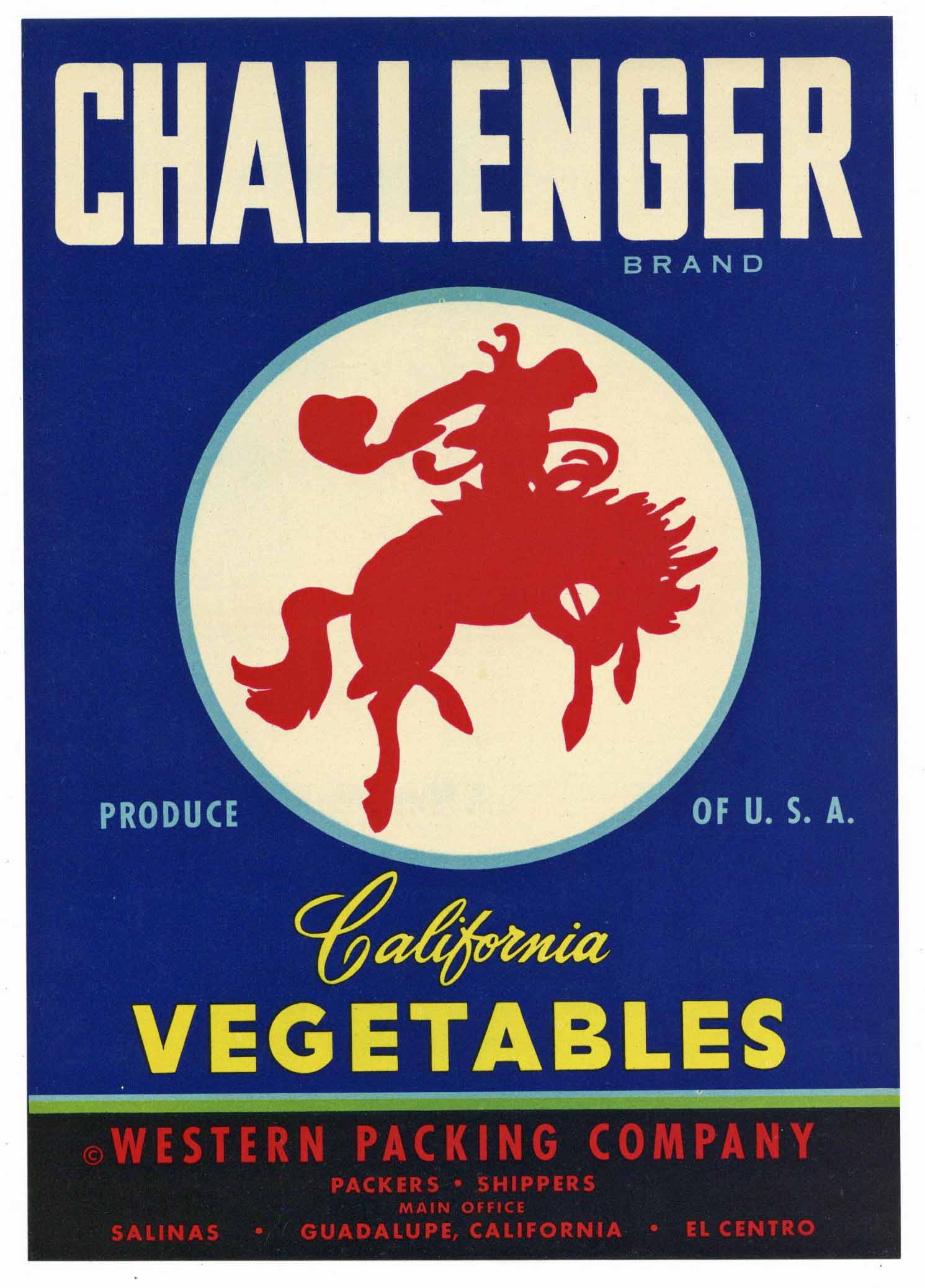 challenger brand vintage vegetable crate label thelabelman