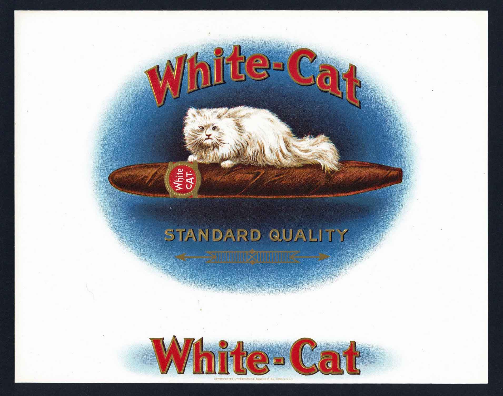 White Cat Brand Inner Cigar Box Label – thelabelman