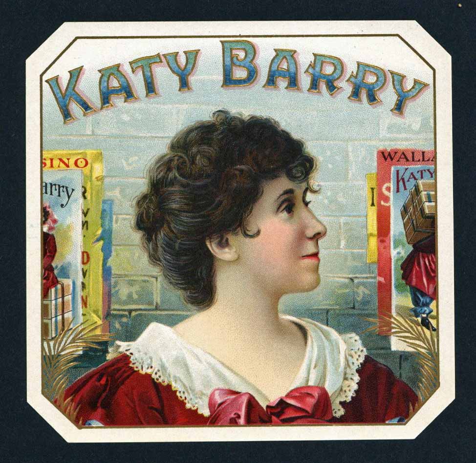 Katy Barry Brand Outer Cigar Box Label