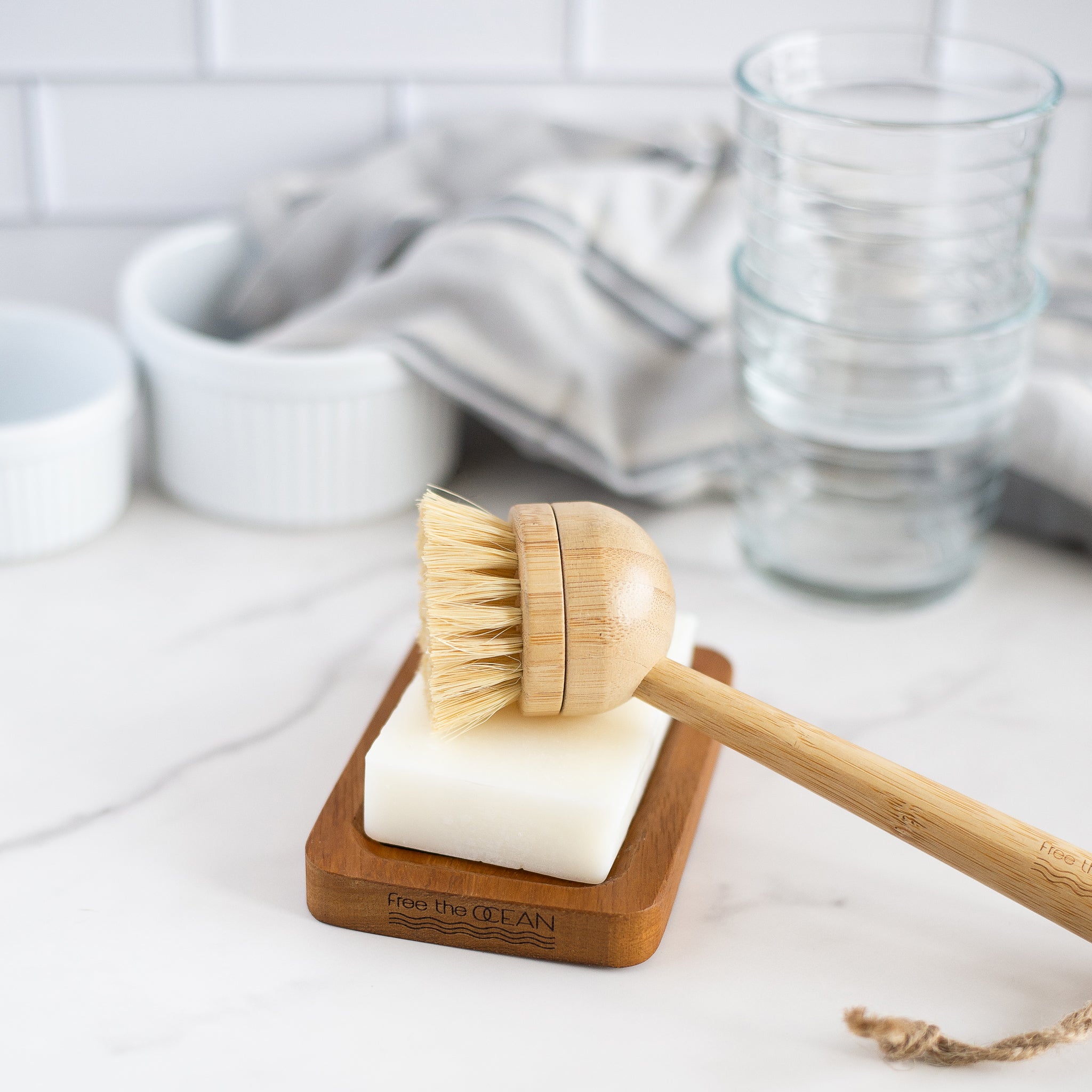 Eco Friendly Dish Scrubber | Coconut Dish Scour Pads | Free The Ocean