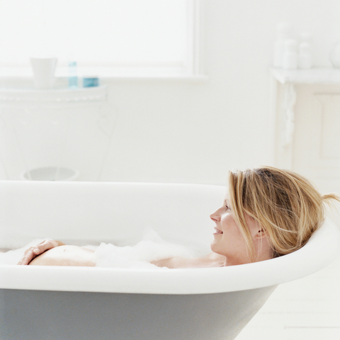 A cold bath is great for bringing down your temperature when you're pregnant