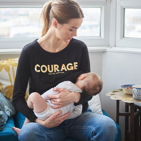 Courage long sleeve breastfeeding and maternity top from NINE+QUARTER
