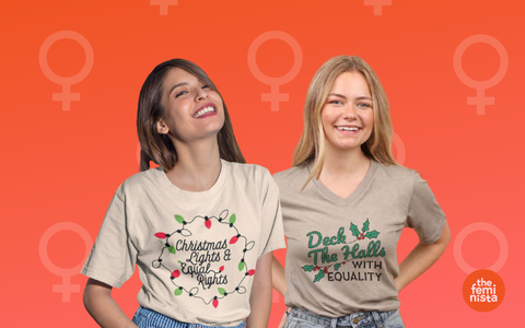 Feminist Gift Idea #1: Christmas Lights & Equal Rights T Shirt