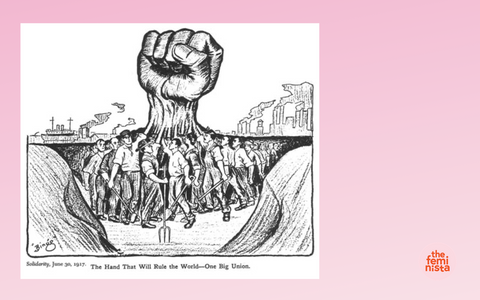 The Raised Fist Feminist Symbol: First Illustration