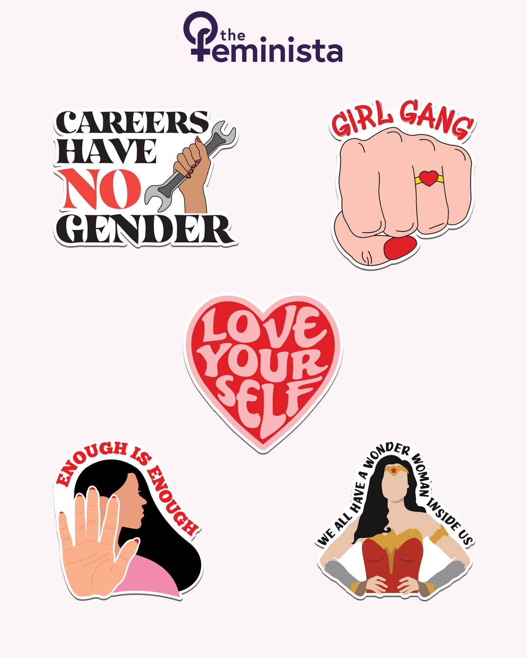 Fantasy Stickers Sticker Pack Sticker Bundle Girl Power Stickers Feminist  Stickers Girl Power Accessories 