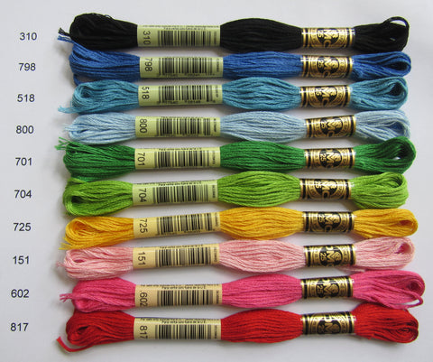 Single skeins of DMC Color Variations variegated floss – Subversive