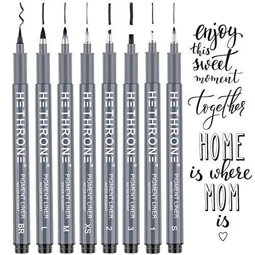 Hethrone Hand Lettering Pens Calligraphy Brush Pen Set 12 Size – HETHRONE