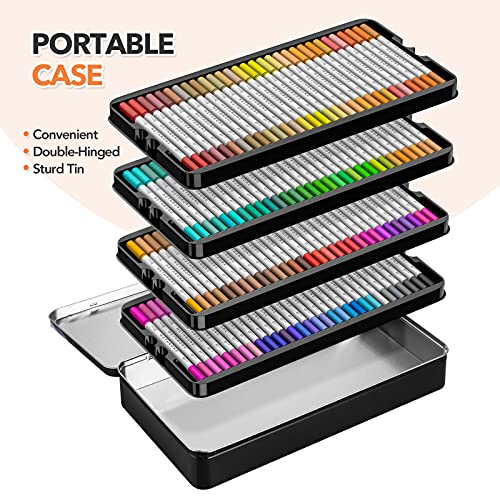Ubefond Fineliners Fine Point Pens,108 Colors Set Fine Tip Markers