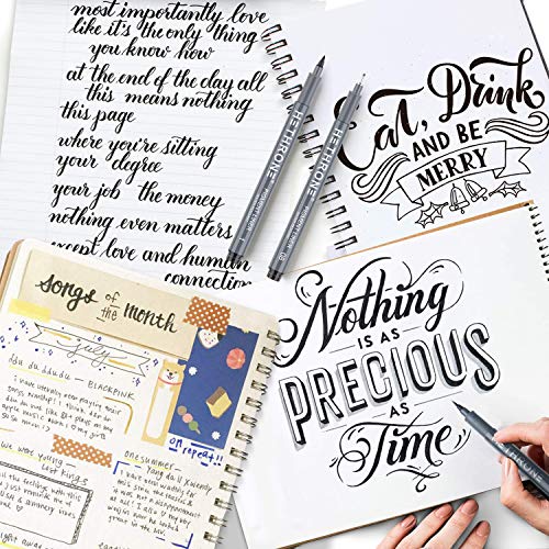 Hethrone Hand Lettering Pens Calligraphy Brush Pen Set Size – HETHRONE