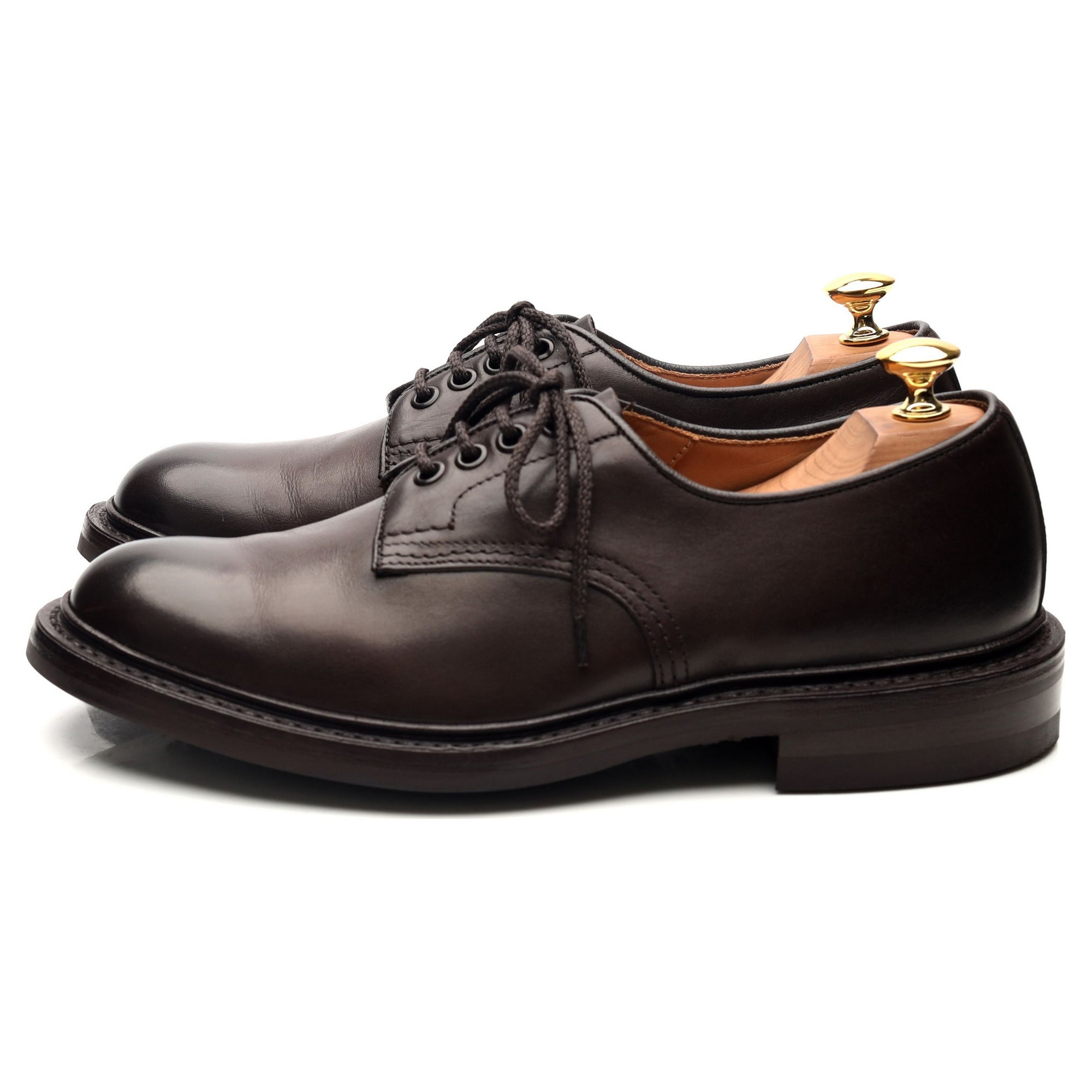 Woodstock' Dark Brown Kudu Leather Derby UK 8 - Abbot's Shoes