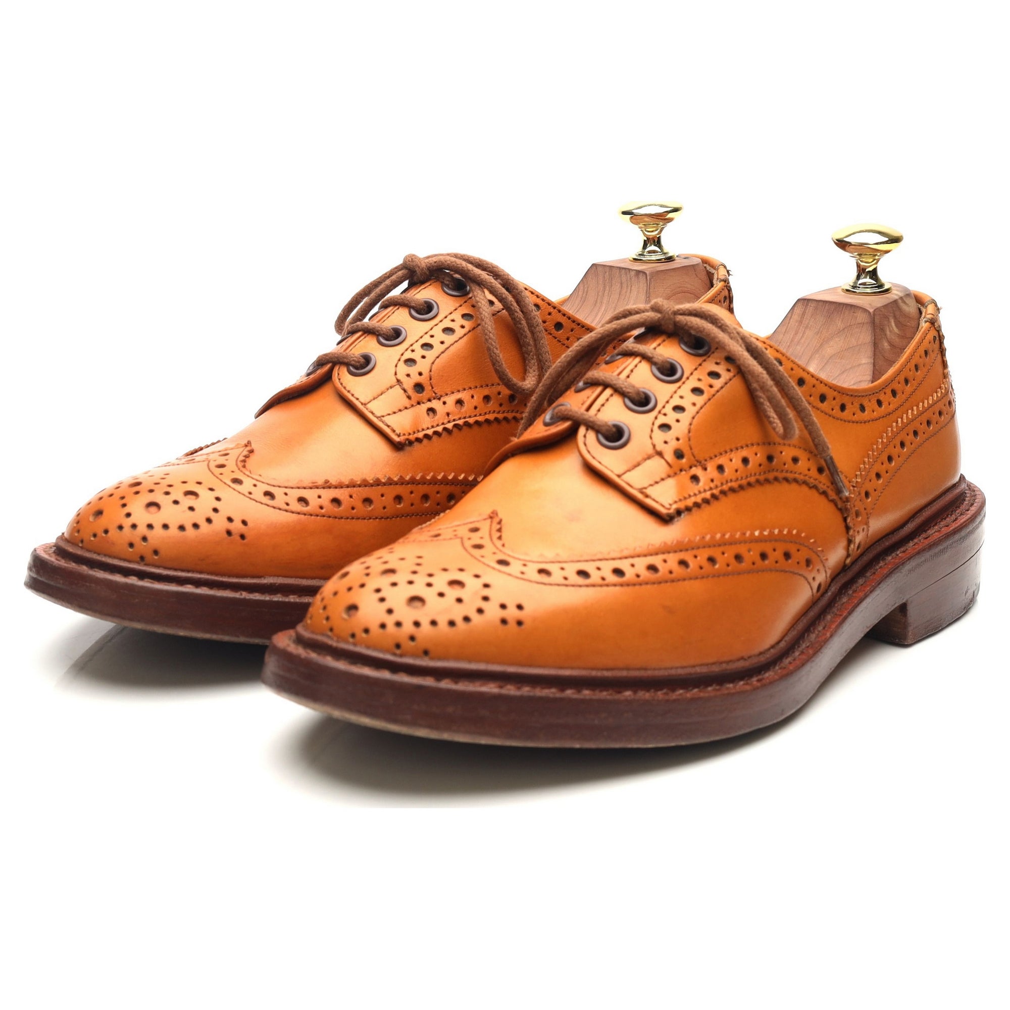 Bourton' Tan Brown Leather Country Derby Brogues UK 9   Abbot's Shoes