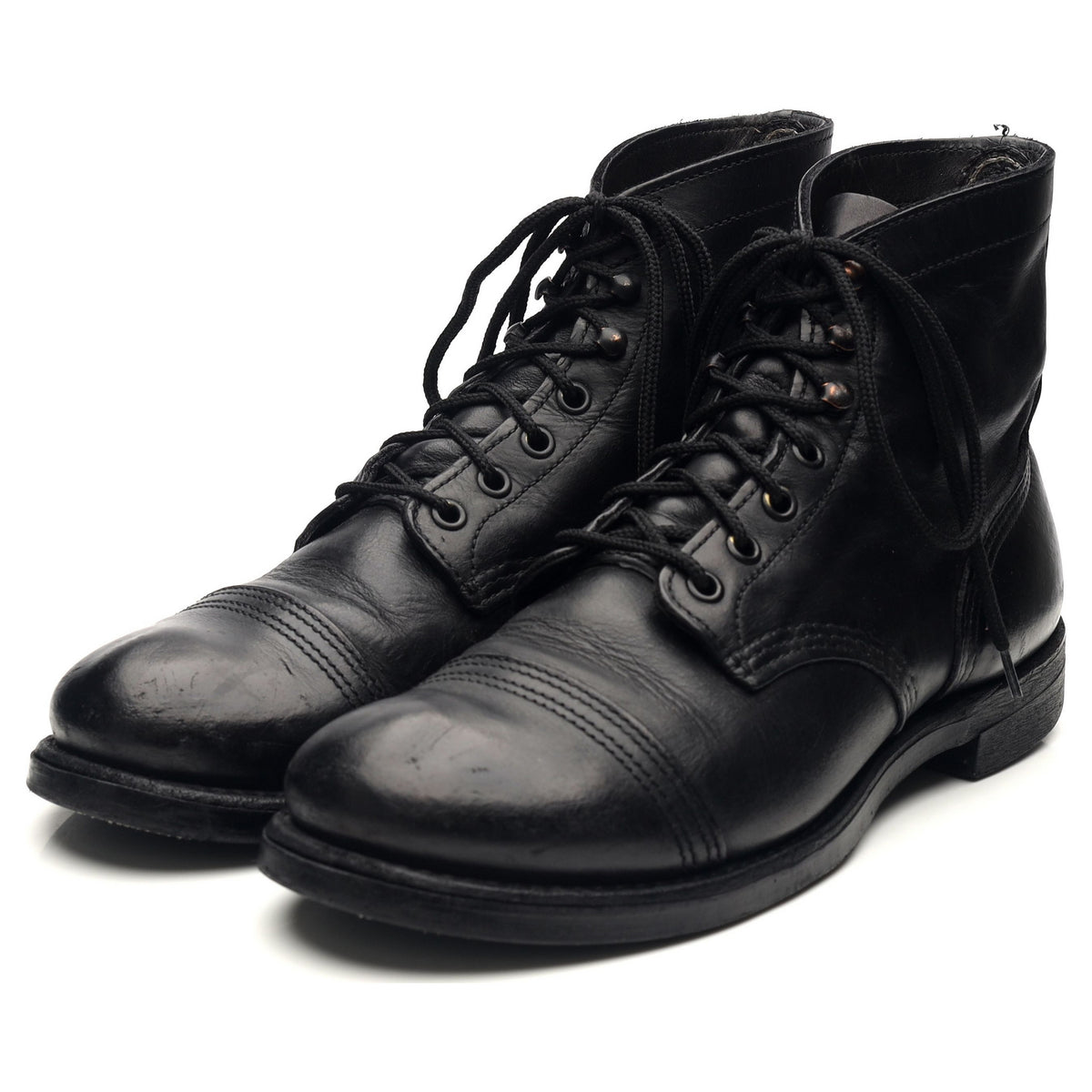 Black Leather Iron Ranger Boots UK 6.5 - Abbot's Shoes