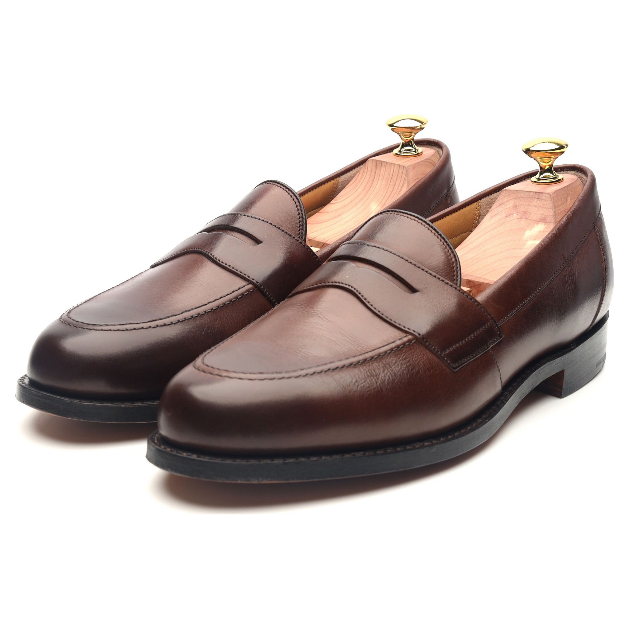 Portsmouth' Brown Leather Loafers UK 8.5 F - Abbot's Shoes