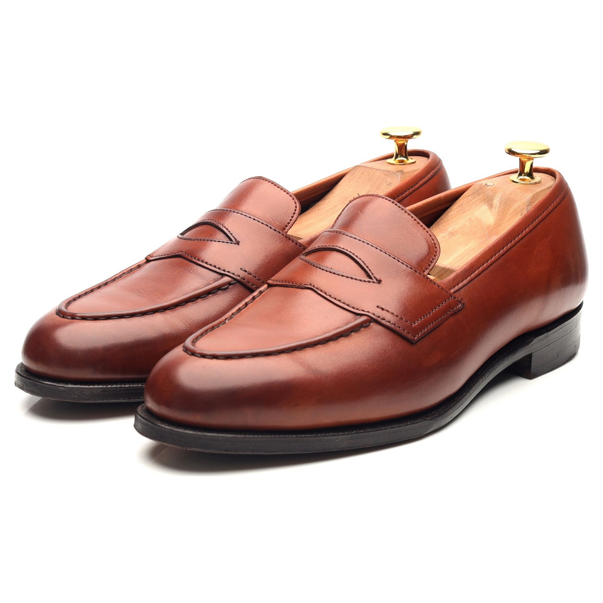 贅沢屋の Grenson UK 6 1/2 F バーガンディ ドレス/ビジネス