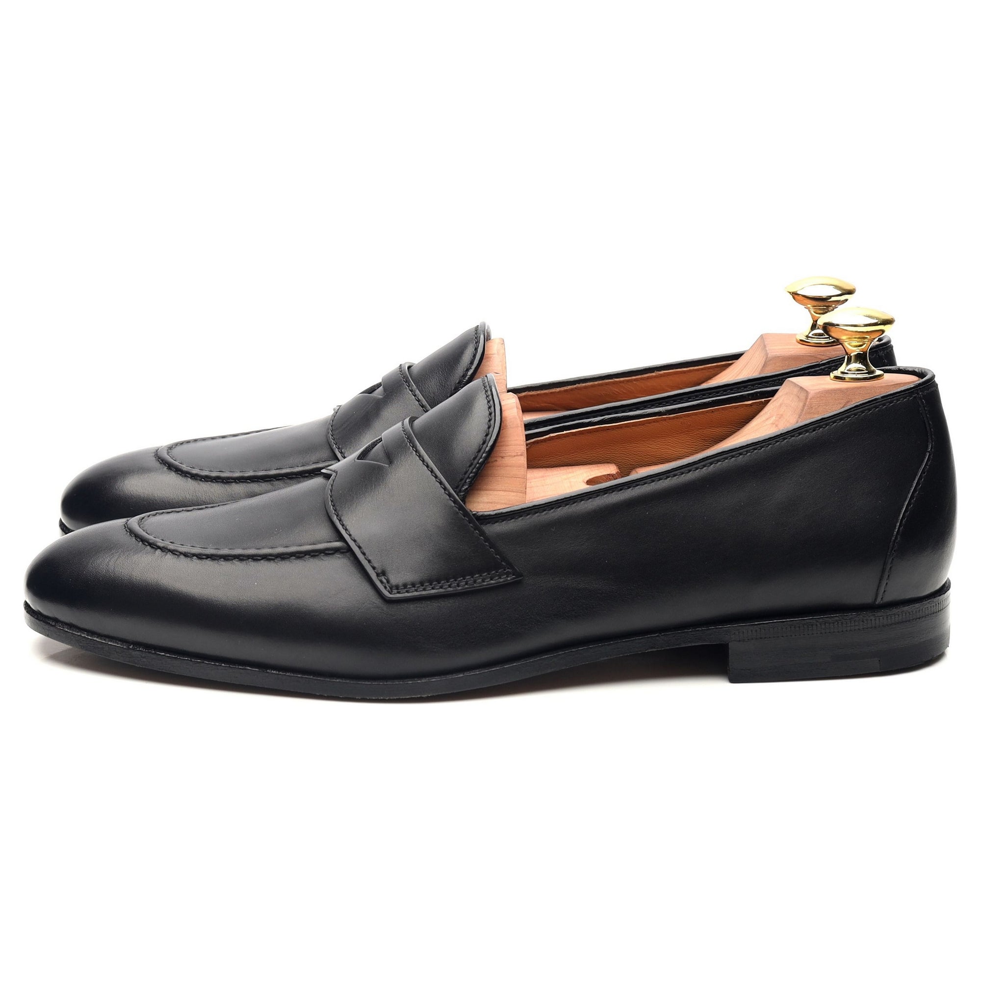 Women's 'Sally' Black Leather Loafers UK 3.5 - Abbot's Shoes