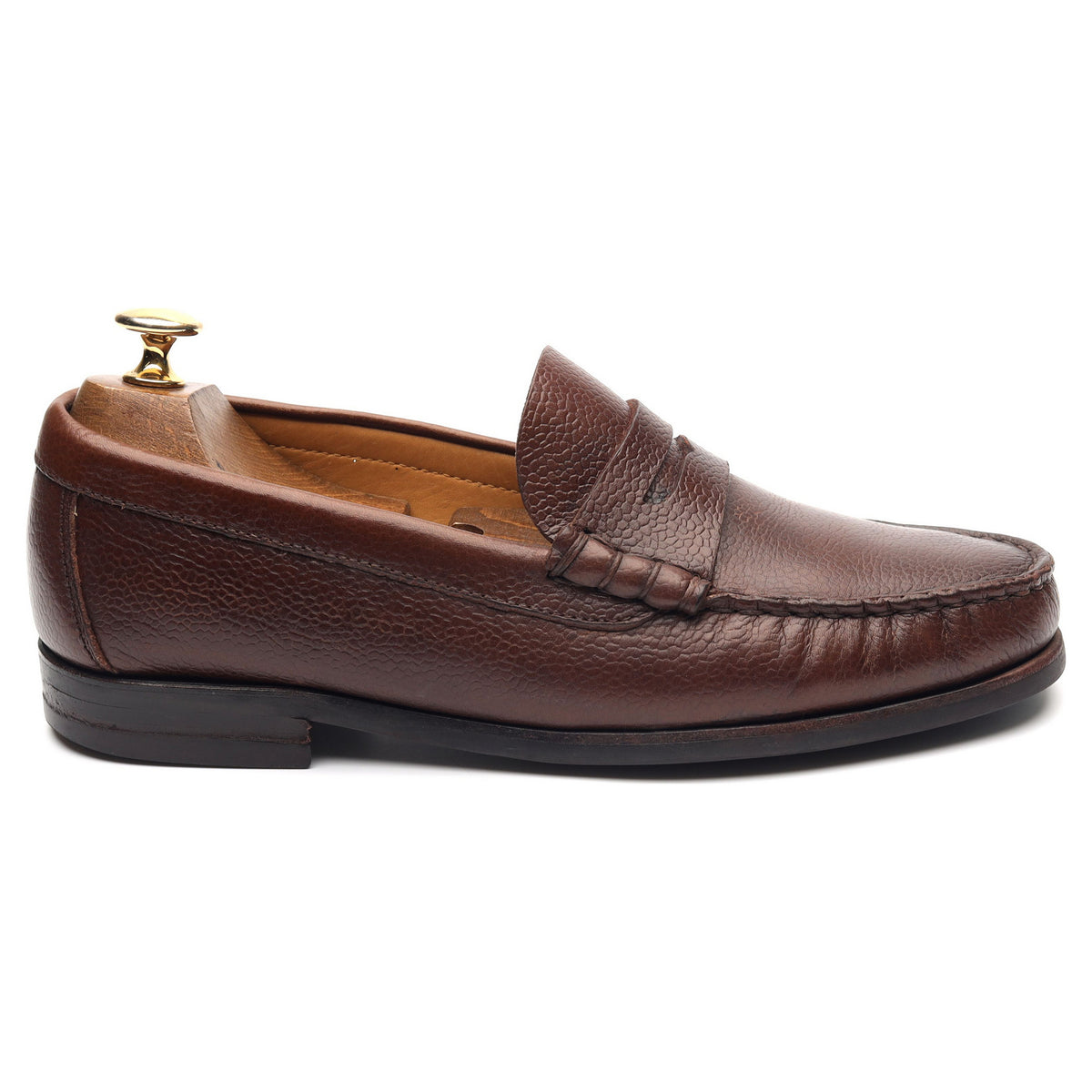 &#39;80113&#39; Brown Leather Loafers UK 6.5