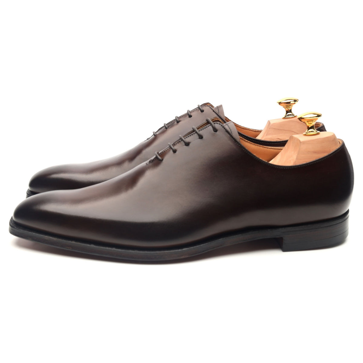 Alex' Dark Brown Leather Wholecut Oxford UK 10.5 E - Abbot's Shoes