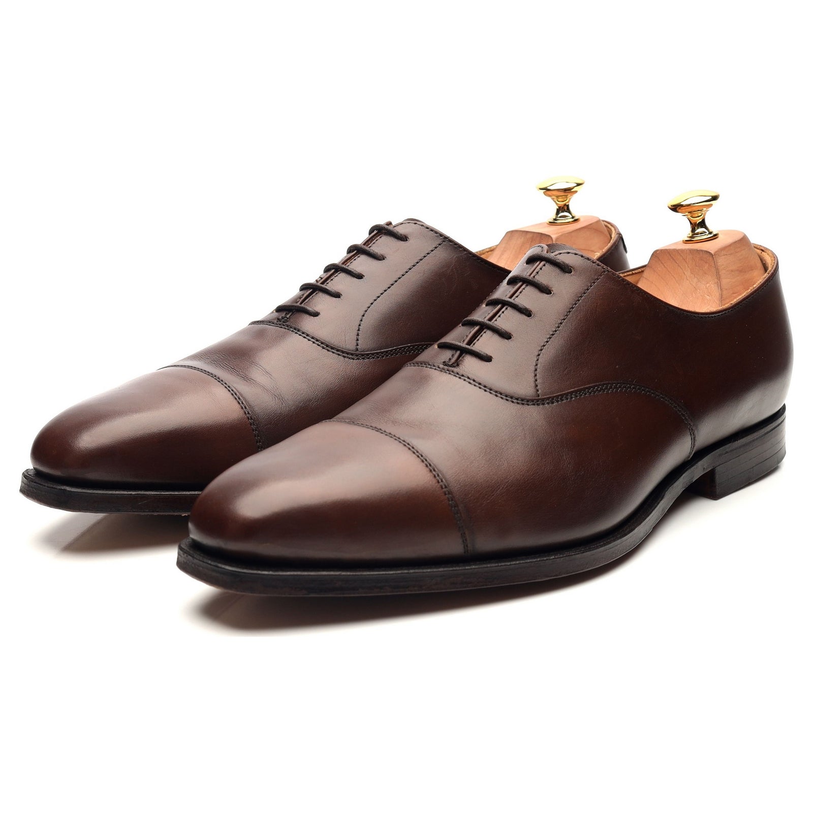 Westbourne' Dark Brown Leather Oxford UK 9.5 E - Abbot's Shoes