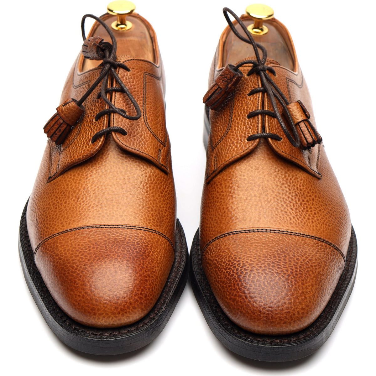 &#39;Thomas&#39; Tan Brown Leather Derby UK 9 F