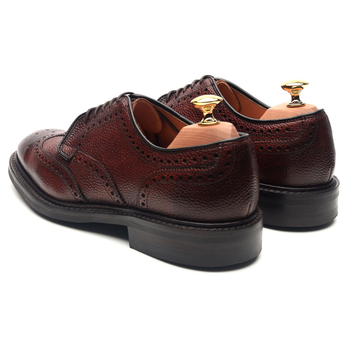 Bexhill' Burgundy Leather Derby Brogues UK 6.5 F - Abbot's Shoes