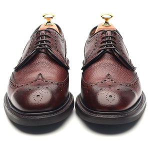 Bexhill' Burgundy Leather Derby Brogues UK 6.5 F - Abbot's Shoes