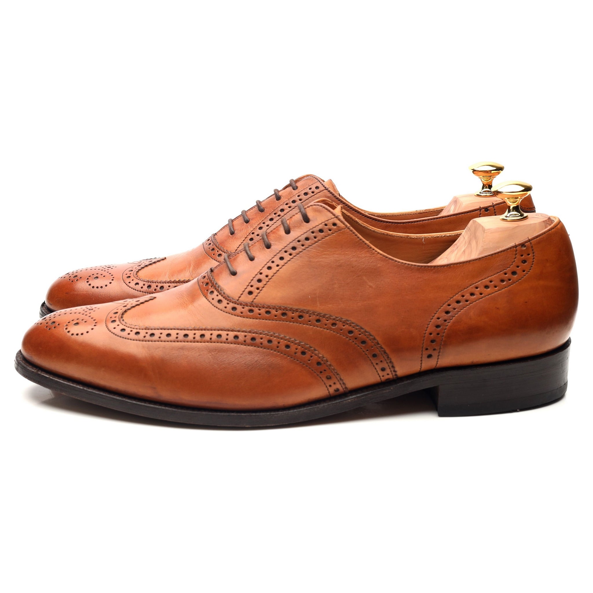 Tan Brown Leather Brogues UK 12 G - Abbot's Shoes