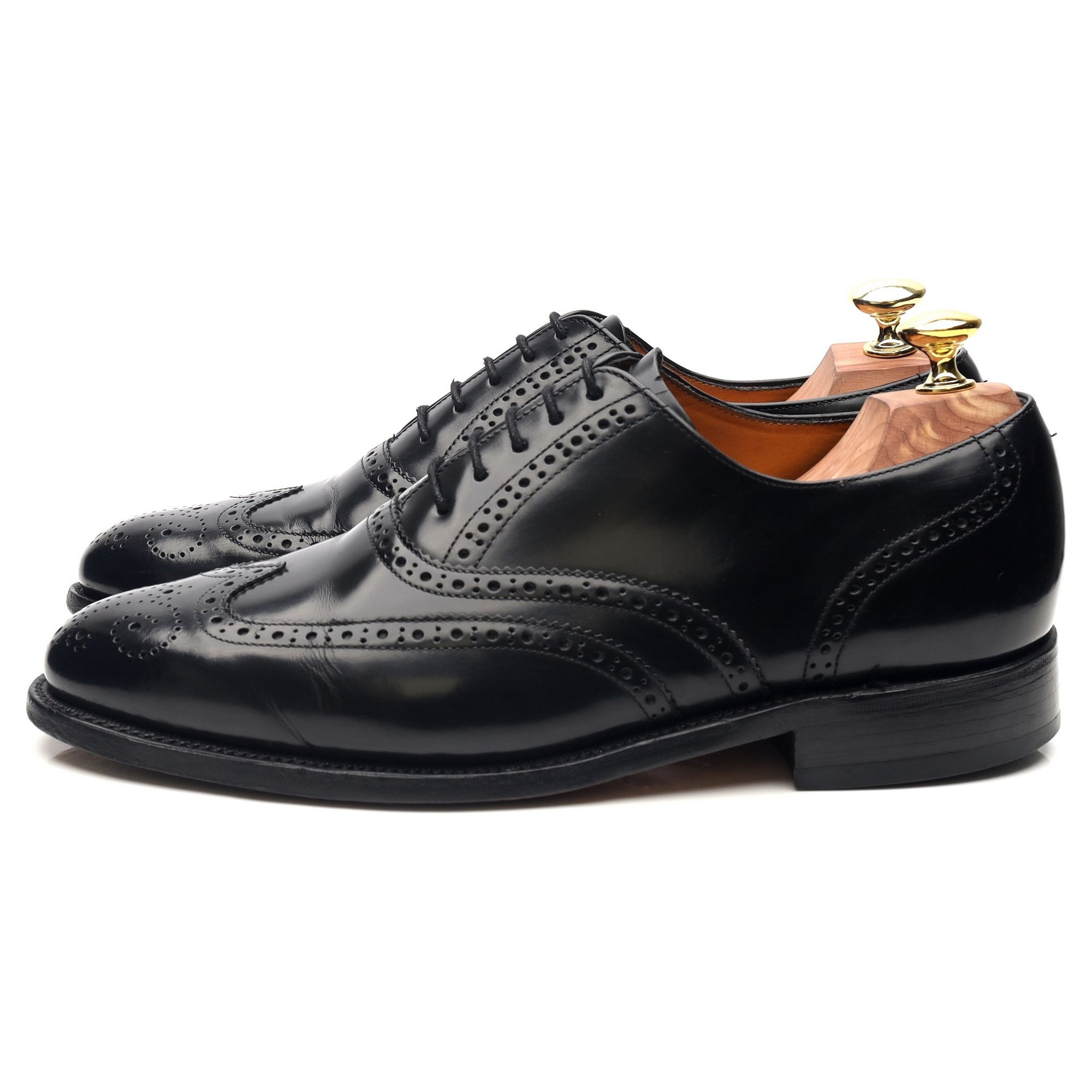 Newport' Black Leather Brogues UK 12 G - Abbot's Shoes