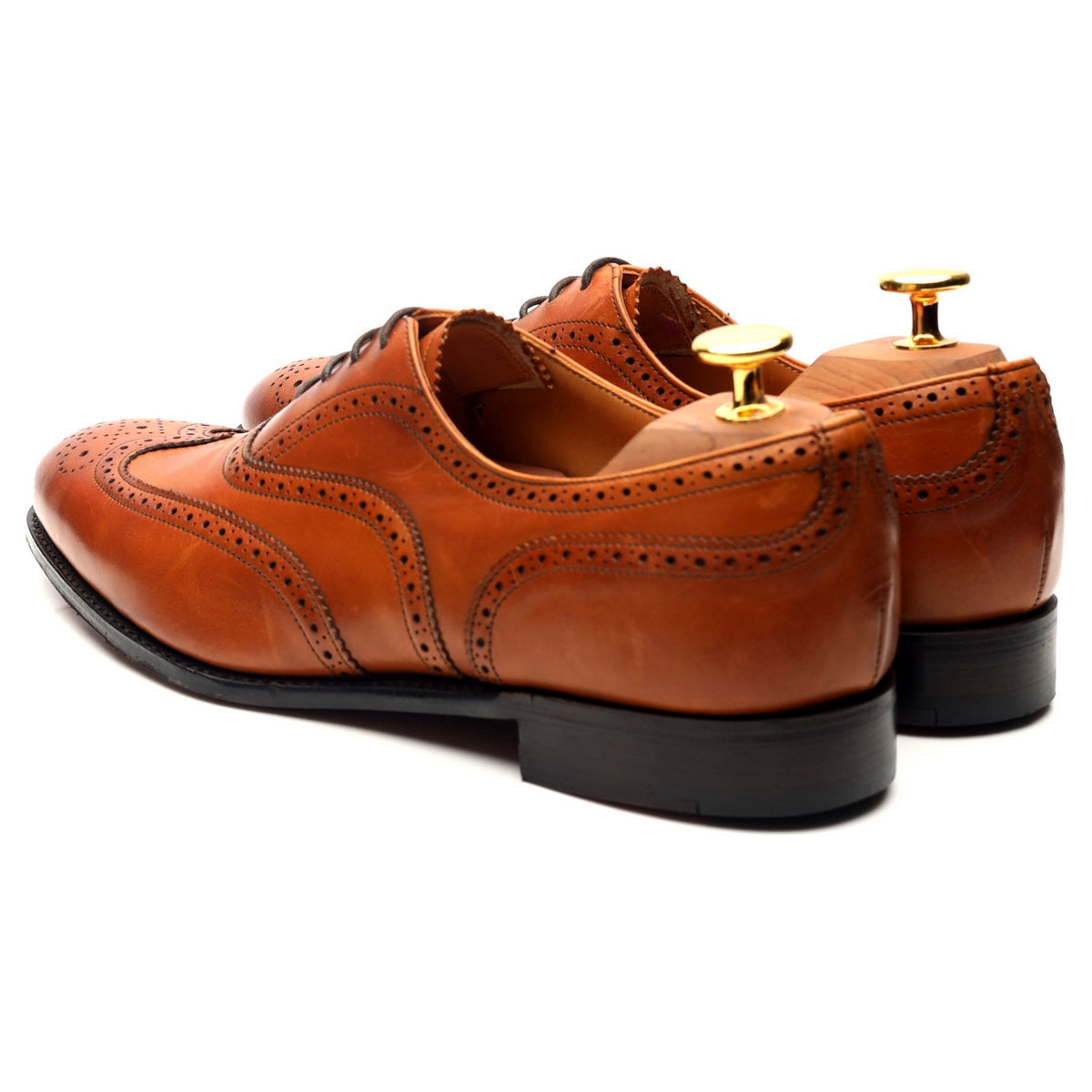 Women's 'Maisie' Tan Brown Leather Brogues UK 6 D - Abbot's Shoes