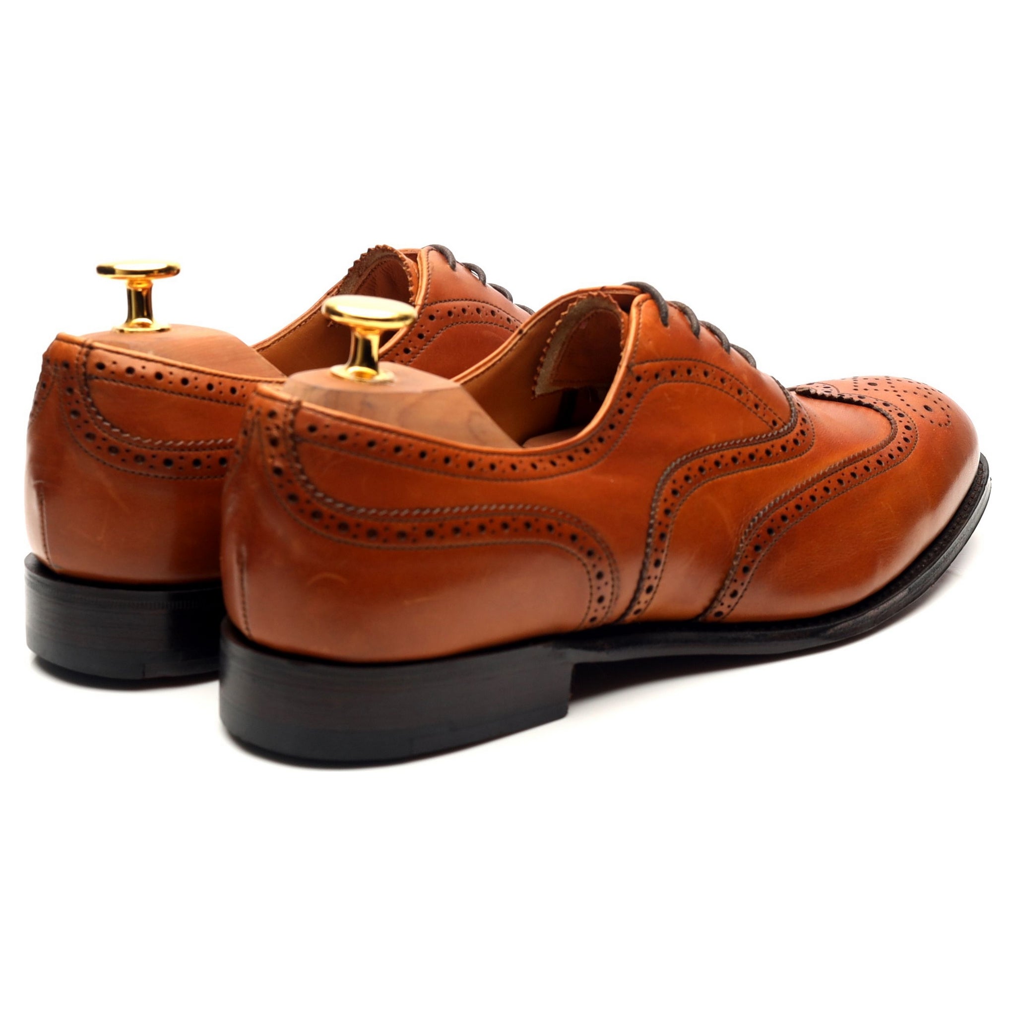 Women's 'Maisie' Tan Brown Leather Brogues UK 6 D - Abbot's Shoes