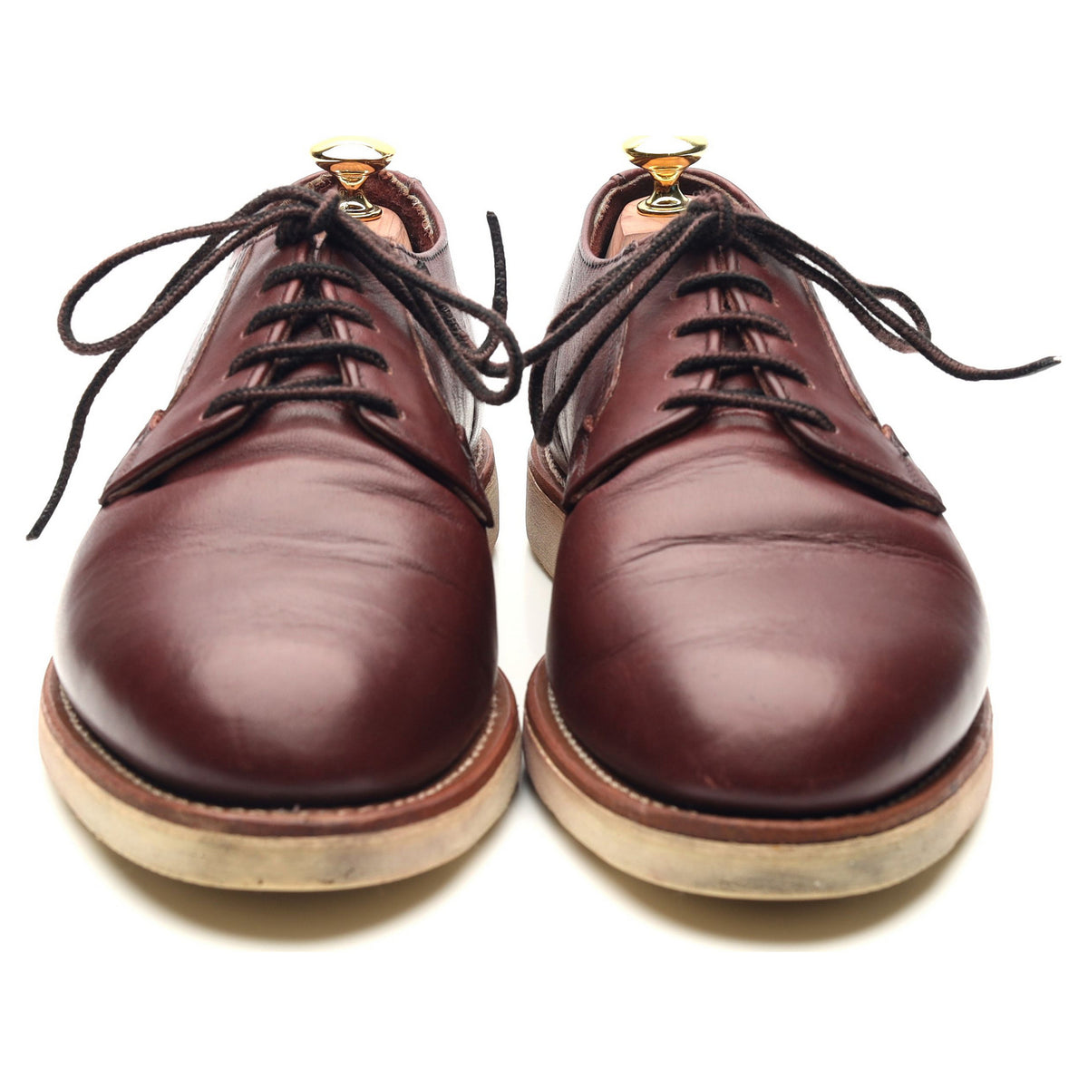 3117 Postman Oxford' Burgundy Leather Derby Shoes UK 8 US 9 - Abbot's Shoes