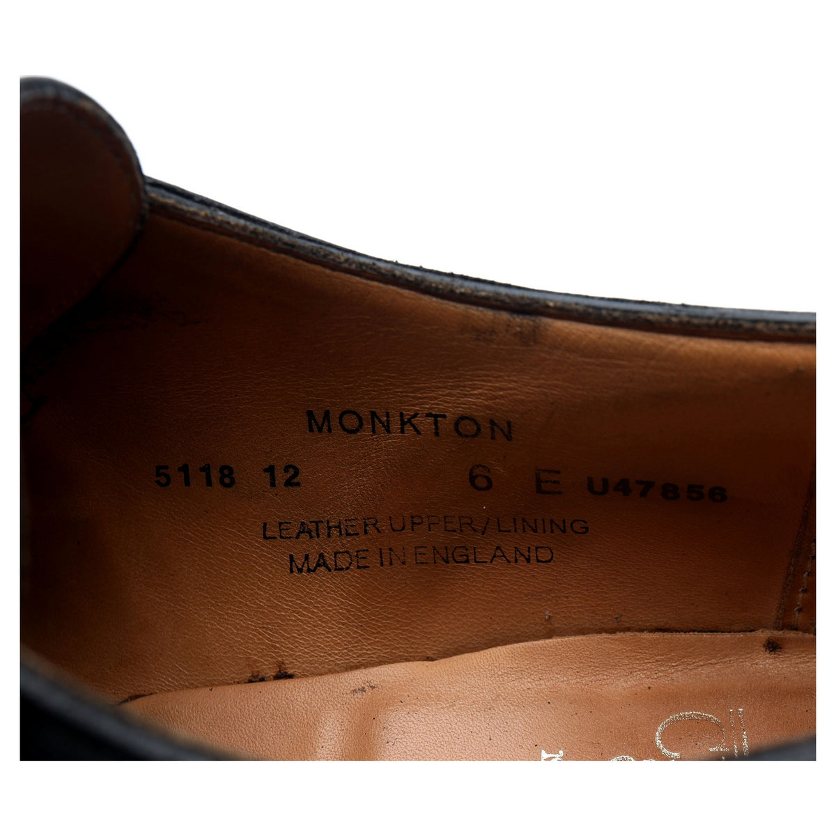 Monkton' Black Leather Monk Strap UK 6 E - Abbot's Shoes