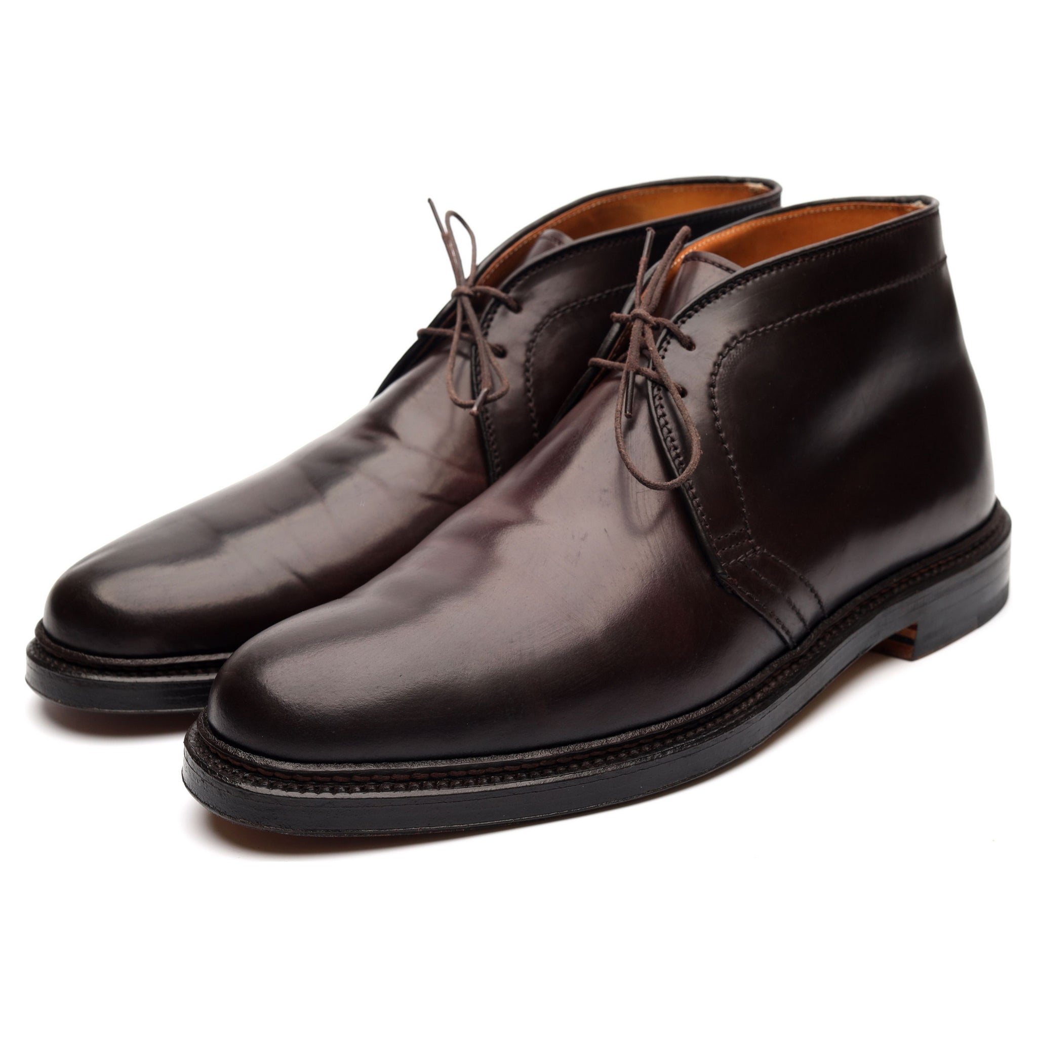 '1339' Burgundy Cordovan Leather Chukka Boots UK 9 US 9.5