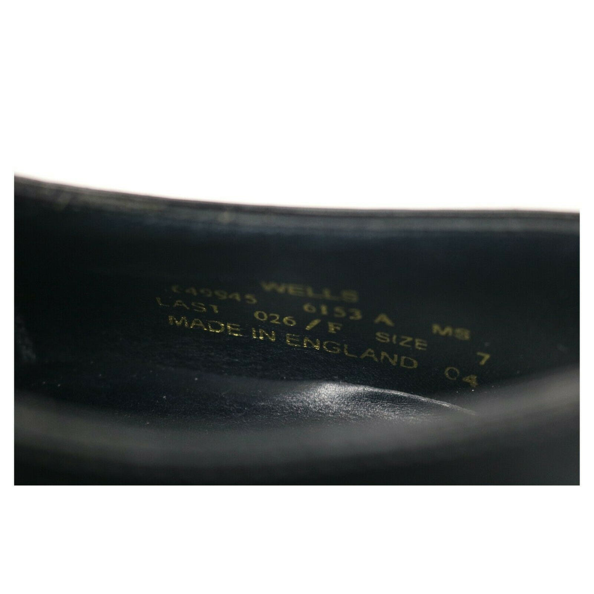1880 &#39;Wells&#39; Black Leather Oxford UK 7 F