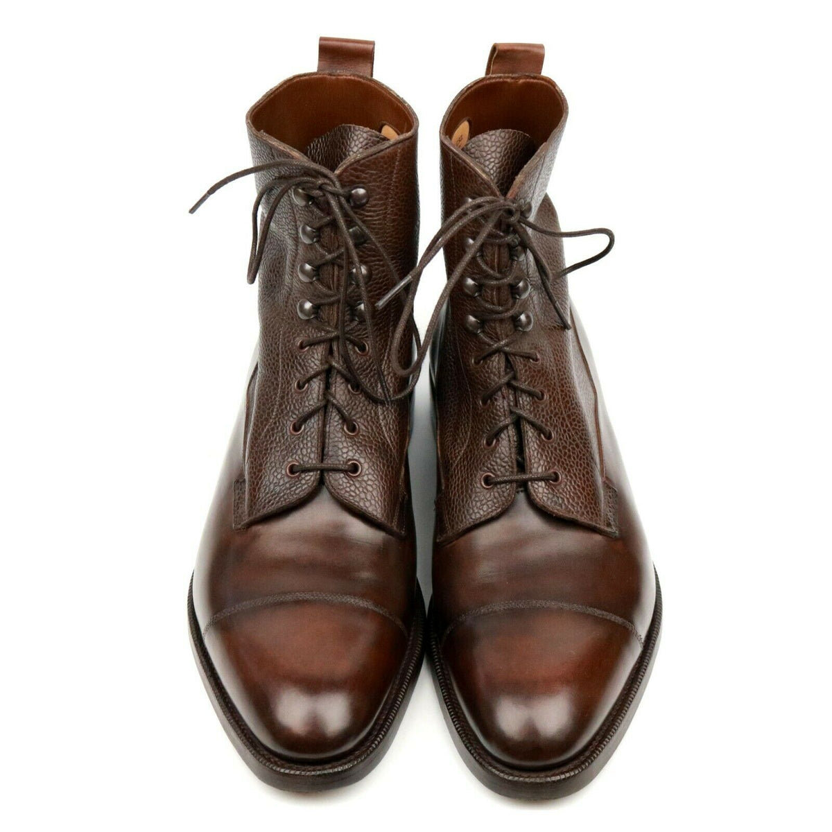 Edward Green &#39;Galway&#39; Brown Leather Derby Boots UK 9 E