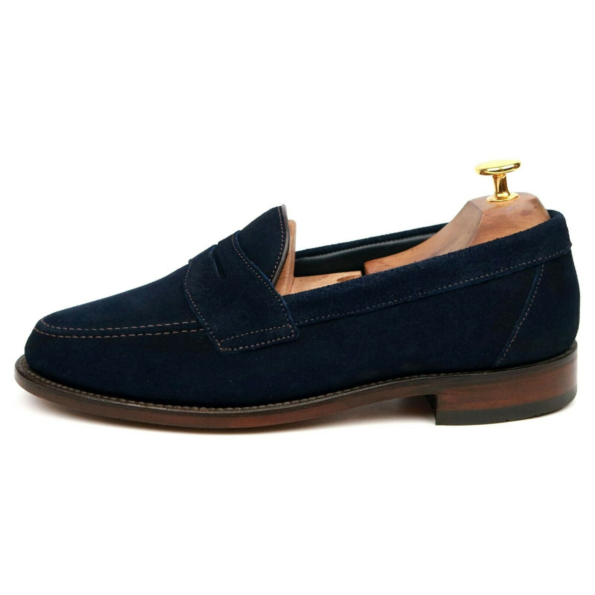 loake blue suede shoes