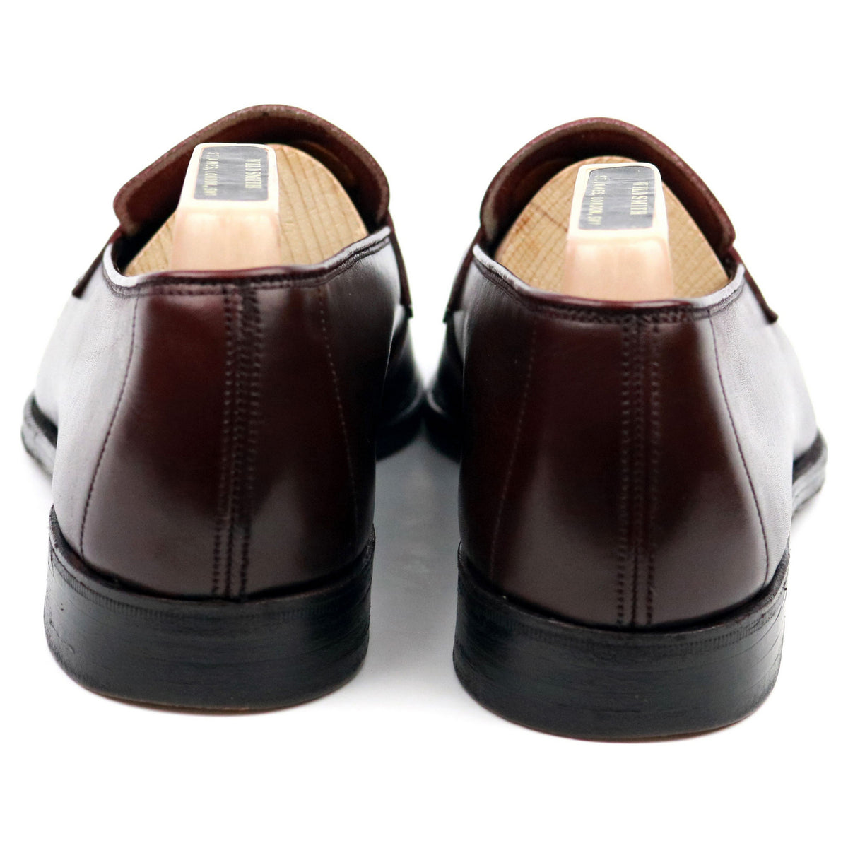 Edward Green X Wildsmith Vintage Burgundy Leather Loafers UK 8 D