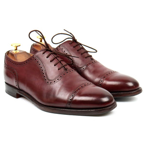 'Fenchurch' Burgundy Leather Oxford Brogues UK 7 F - Abbot's Shoes